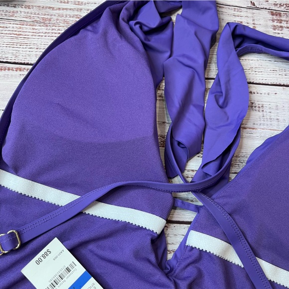 Bar III Purple One Piece - Picture 3 of 4